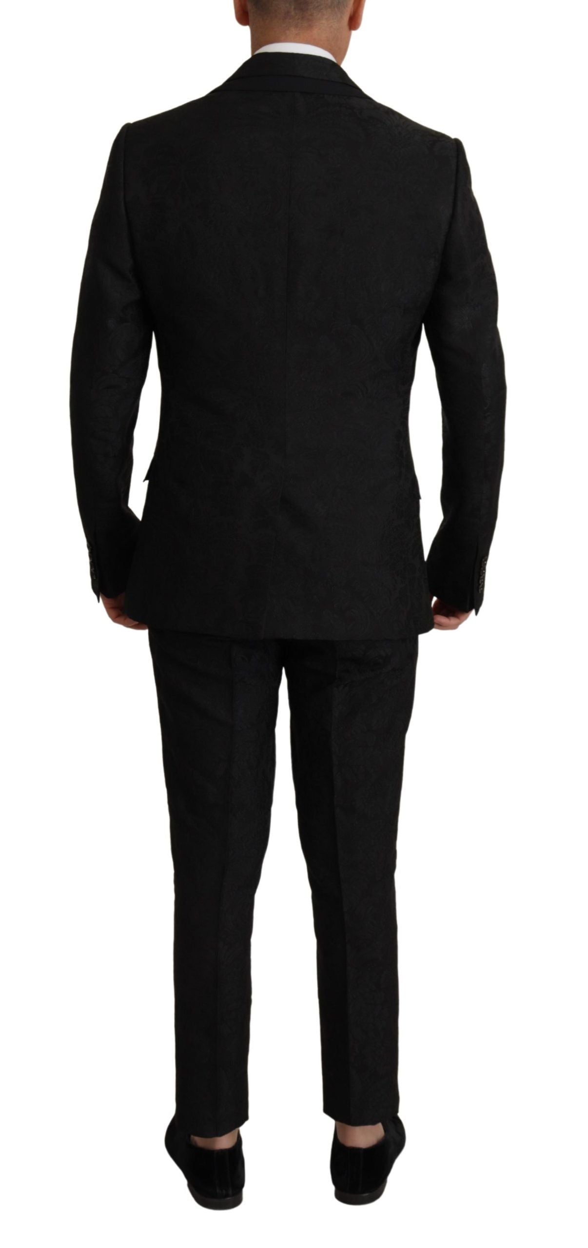 Dolce & Gabbana Elegante traje Martini negro de dos piezas