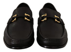 Salvatore Ferragamo Elegant Black Calf Leather Loafers