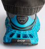 Blue Dior sneaker with textured sole on a white background