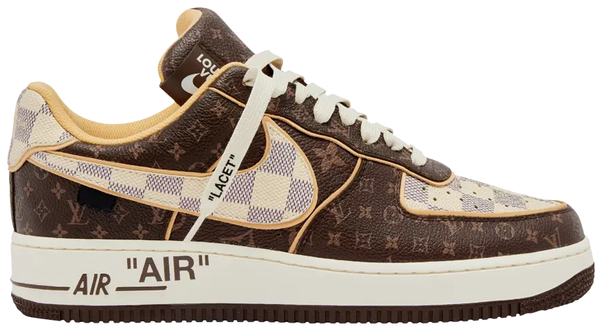 Louis Vuitton x Air Force 1 Low 'Monogram Damier' Pilot Case Sneakers for Unisex