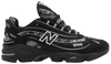 atmos x New Balance 1000 'Bāṅdhnū' sneaker with black and white paisley print, nubuck overlays, and ABZORB midsole cushioning.

