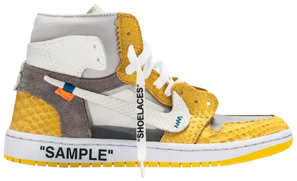 The Shoe Surgeon x Air Jordan 1 High 'Off-White Canary Yellow Luxe' for Unisex