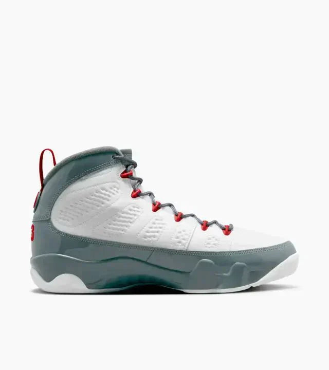 Air Jordan 9 White Cool Grey 'Fire Red' Sneakers for Men - GENUINE AUTHENTIC BRAND LLC