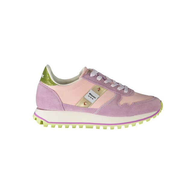 Blauer Pink Polyester Sneaker