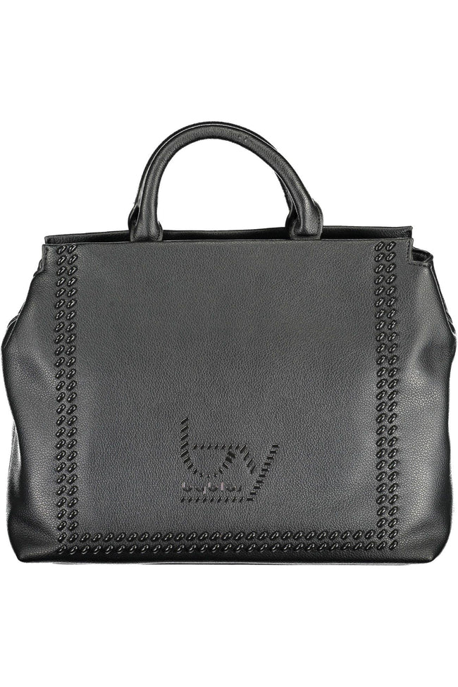 BYBLOS Elegant Two-Handle Black Handbag with Contrasting Details