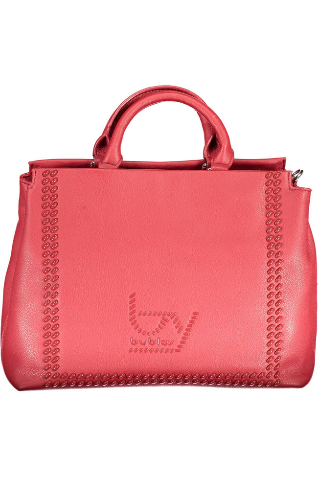 BYBLOS Elegant Red Two-Compartment Handbag with Logo Detail
