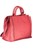 BYBLOS Elegant Red Two-Compartment Handbag with Logo Detail