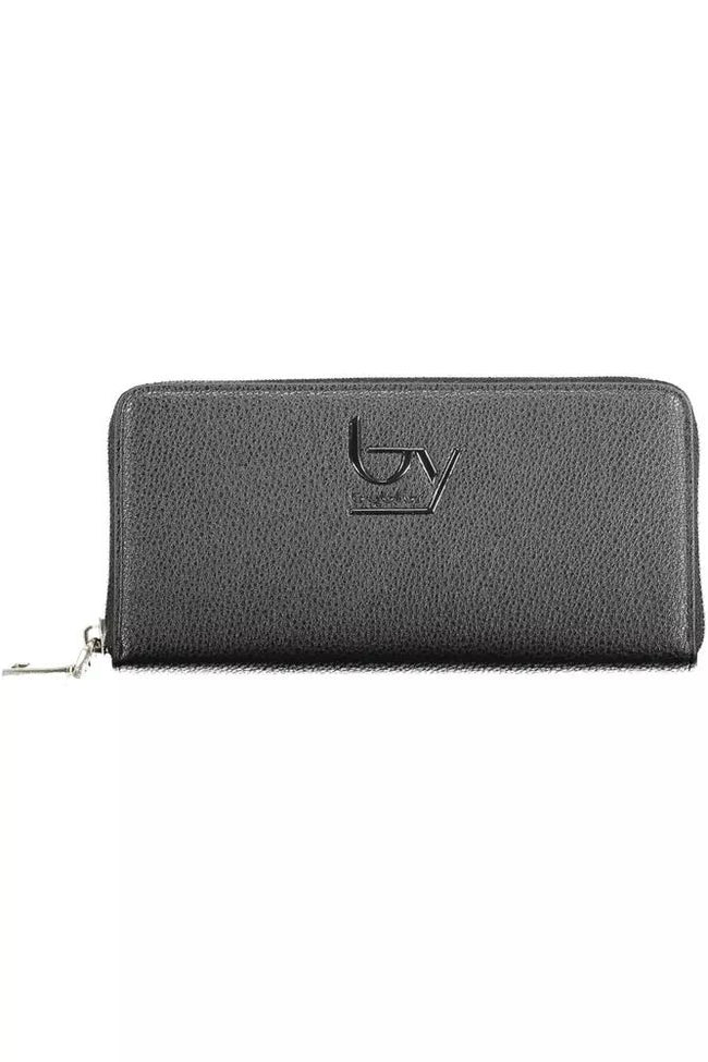 BYBLOS Elegant Black Polyethylene Wallet with Zip Closure