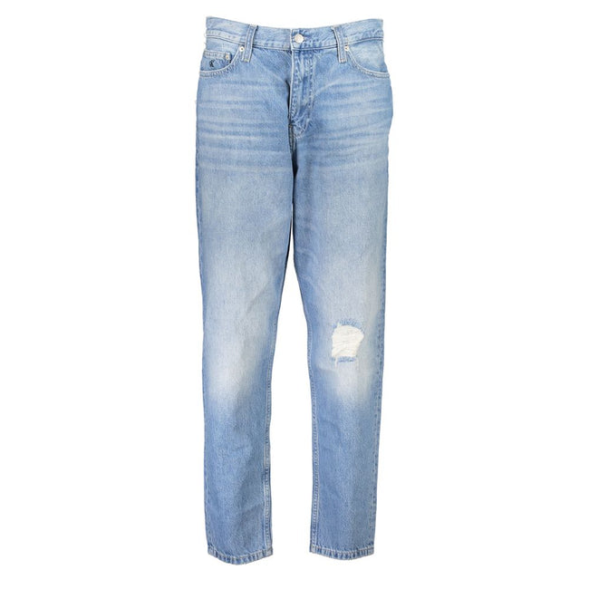 Calvin Klein Light Blue Cotton Jeans & Pant.