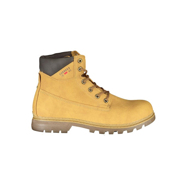 Carrera Vibrant Yellow Lace-Up Boots with Logo Detail