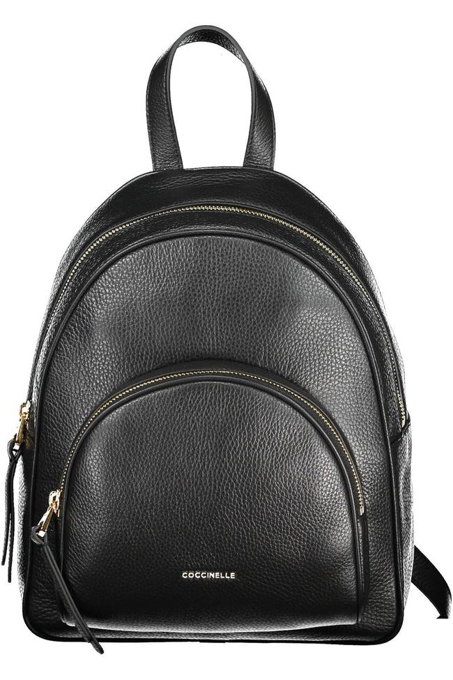 Coccinelle Elegant Black Leather Backpack