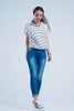 Denim Jeans With Blue Side Stripe - GENUINE AUTHENTIC BRAND LLC