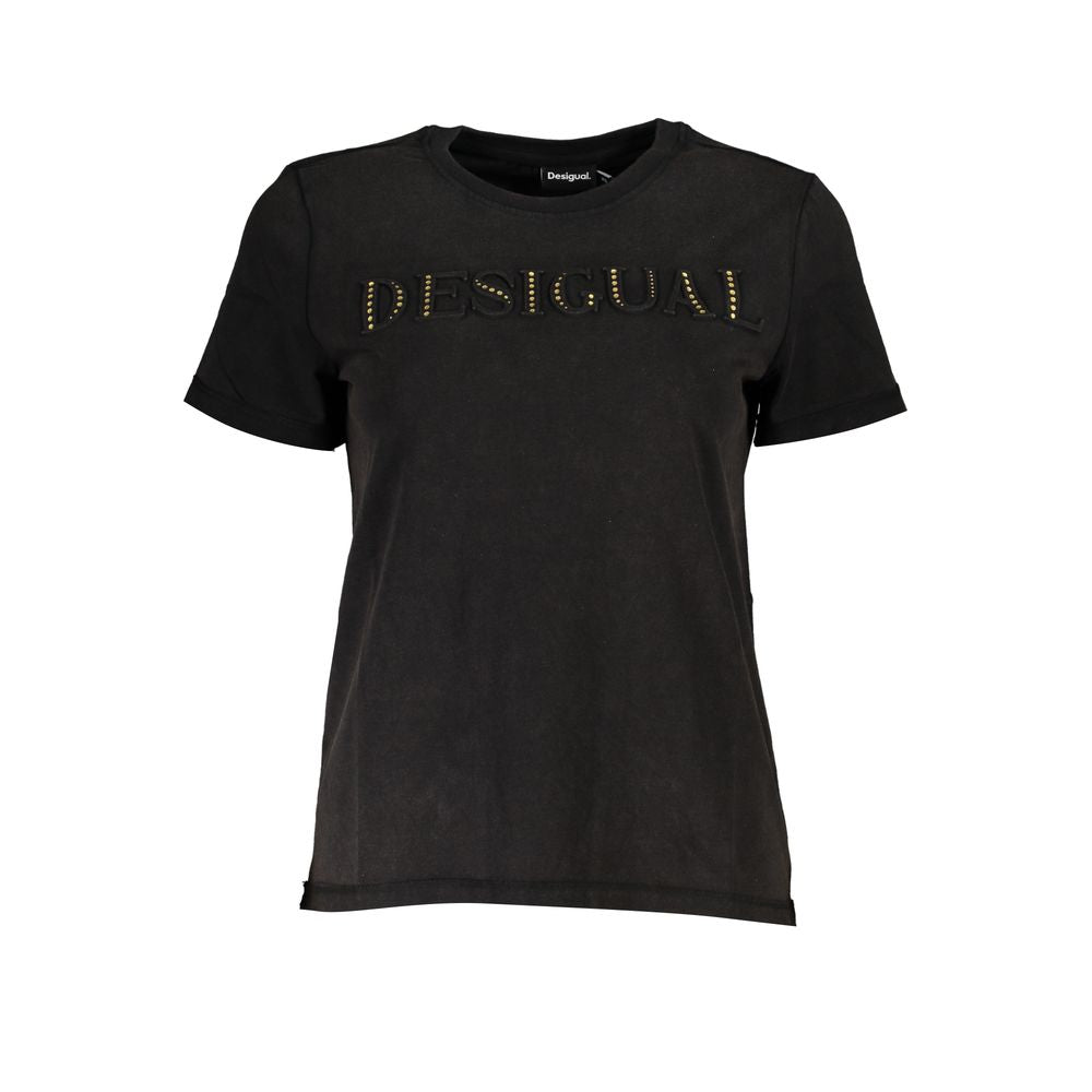 Desigual Elegantes Rundhals-T-Shirt mit Kontrastdetails