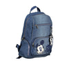 Desigual Chic Embroidered Blue Backpack with Contrasting Details