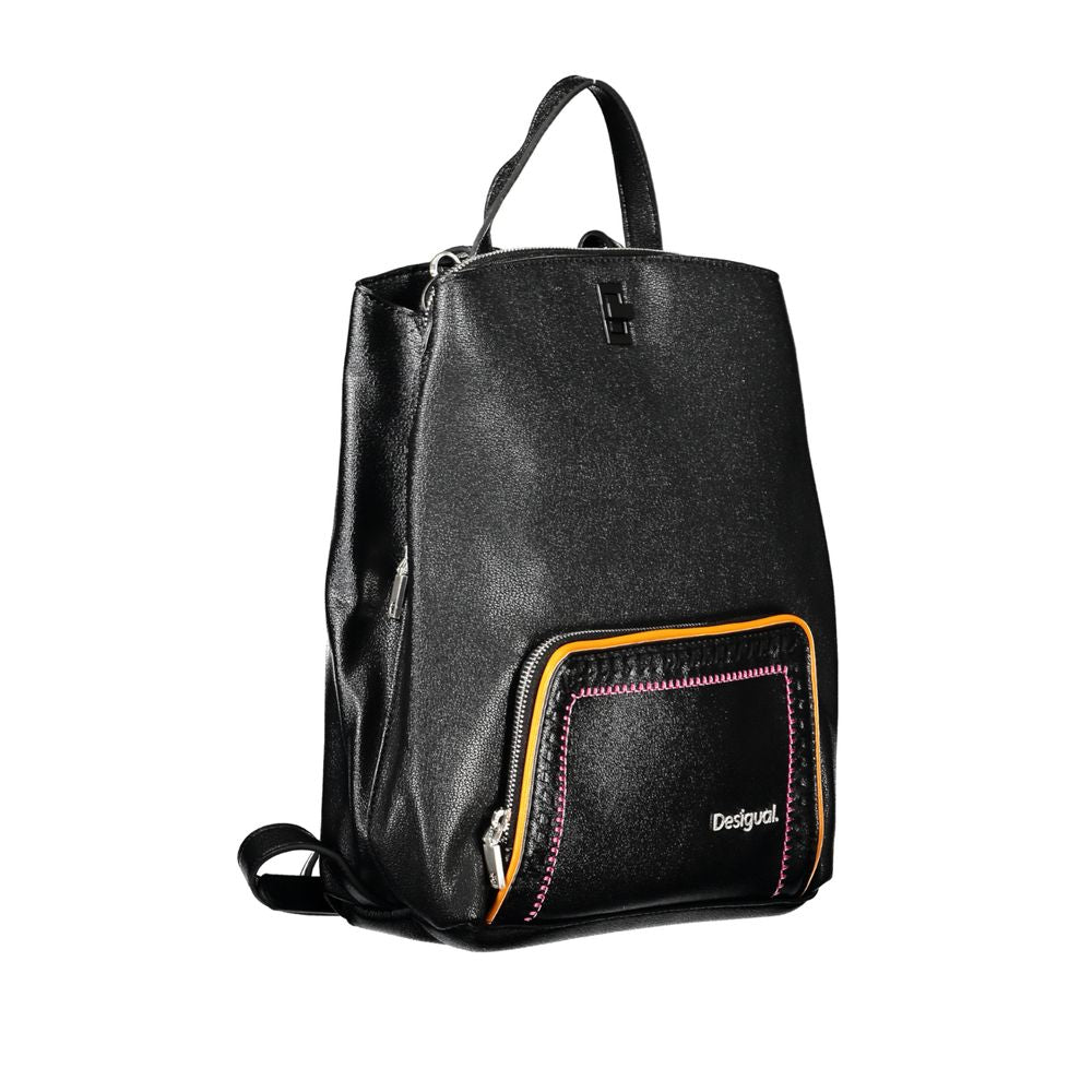 Desigual Elegant Black Multi-Compartment Backpack