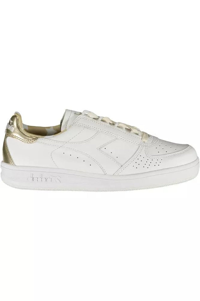 Diadora Sleek White Lace-up Sports Sneakers