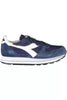 Diadora Elegant Blue Lace-Up Sneakers with Contrasting Details