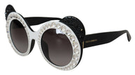 Dolce & Gabbana White Black Acetate Crystal Shades DG4325BM Sunglasses - GENUINE AUTHENTIC BRAND LLC