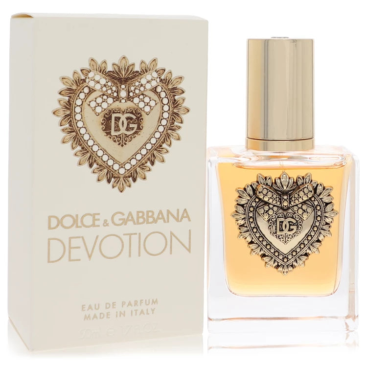 Dolce & Gabbana Devotion Perfume for Women – Warm Gourmand Floral Fragrance in Elegant 100 ml Bottle with Sacred Heart Design