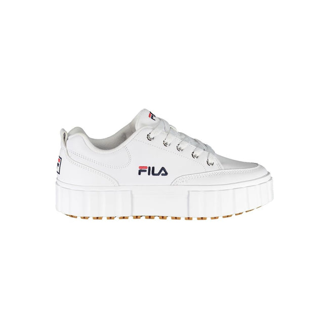 Fila Chic – Weiße Keil-Sneaker mit gesticktem Detail