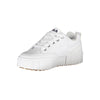 Fila Chic White Wedge Sneakers with Embroidered Detail