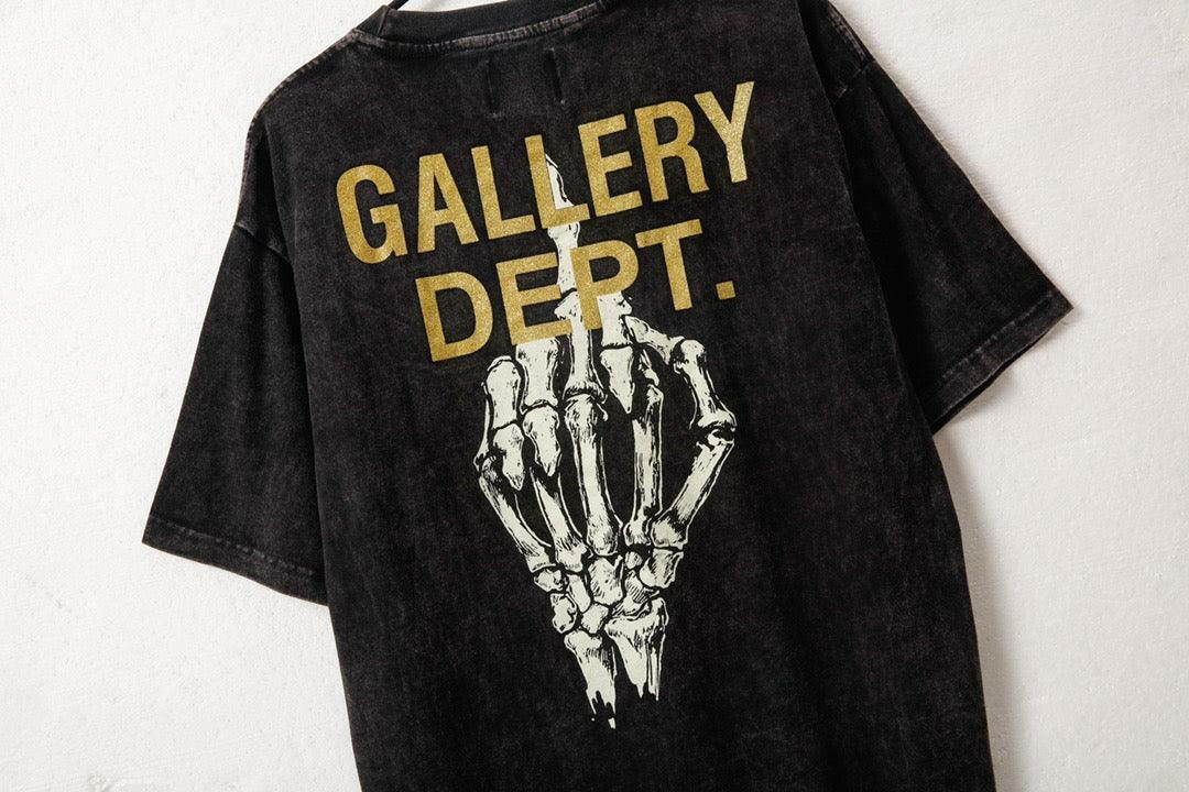 GALLERY DEPT. Skeleton Middle Finger Design Black Shirt – GENUINE