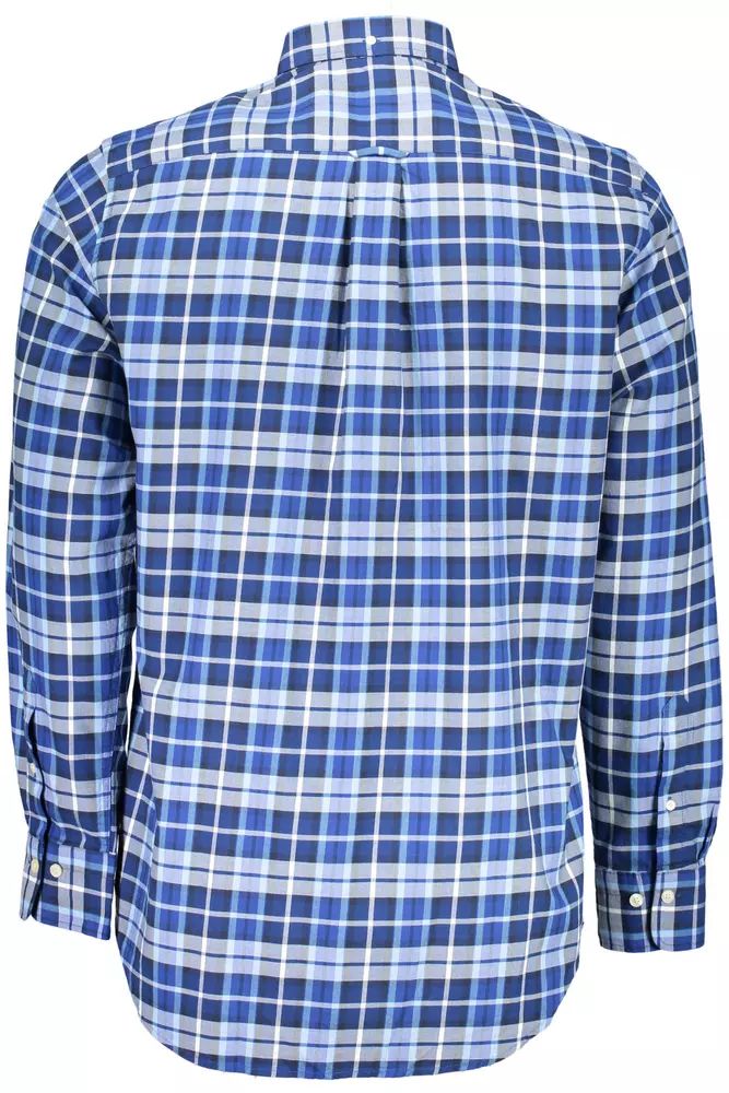 Gant Klassisches Langarmhemd aus Baumwolle in Blau