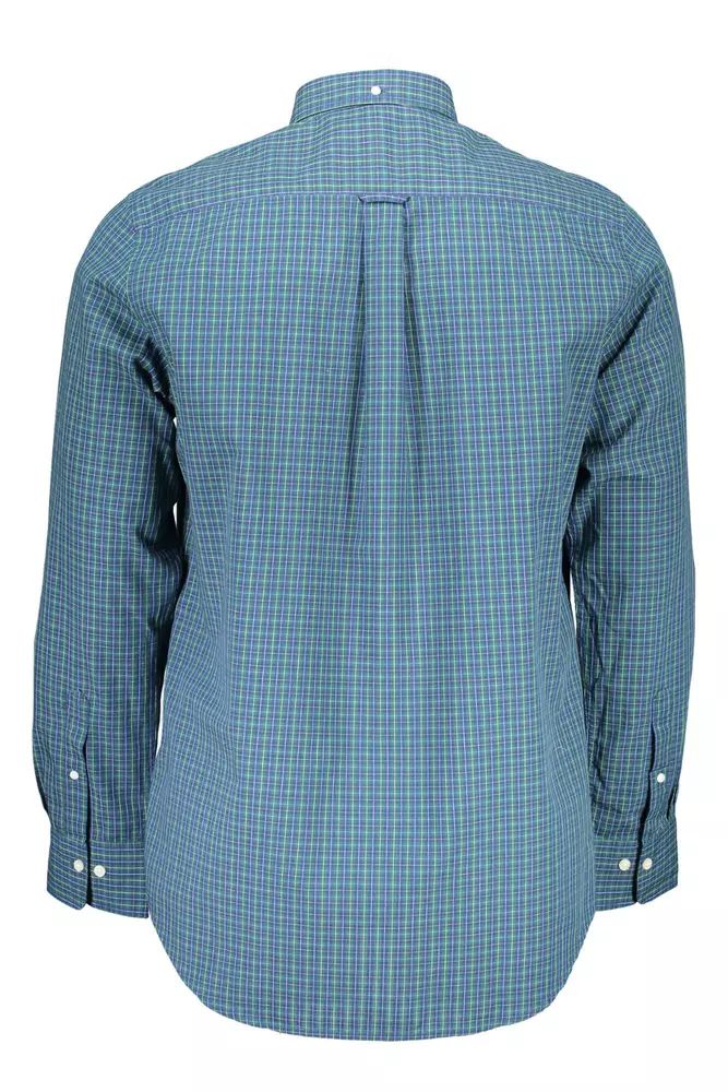 Gant Elegant Blue Long Sleeve Cotton Blend Shirt