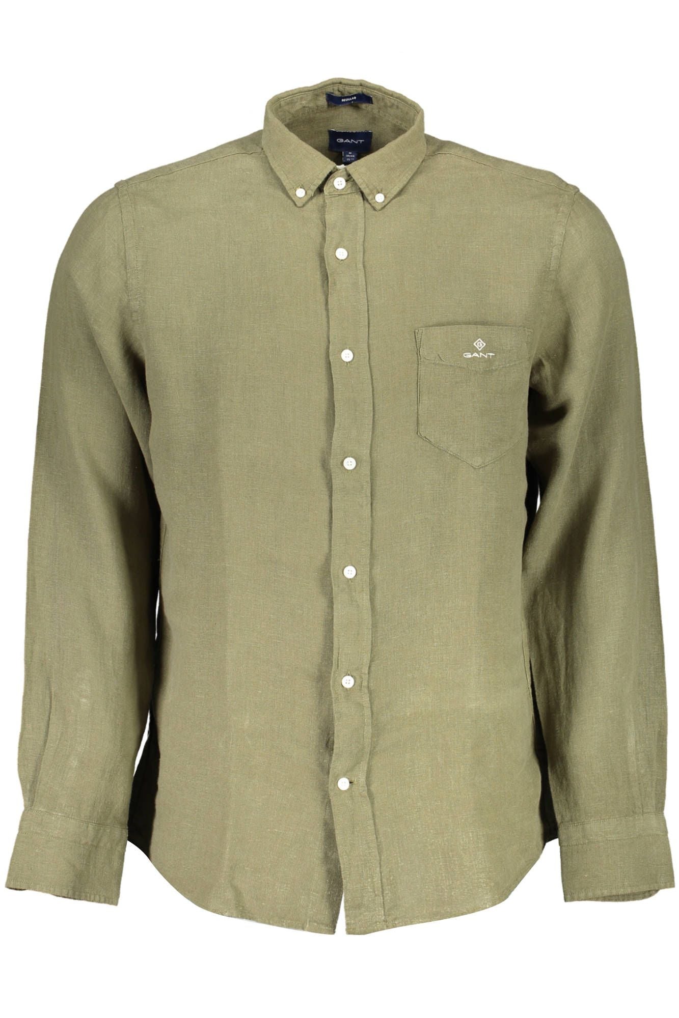 Gant – Sommergrünes, kurzärmliges Leinenhemd