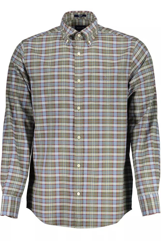 Gant – Klassisches Button-Down-Hemd in Grün