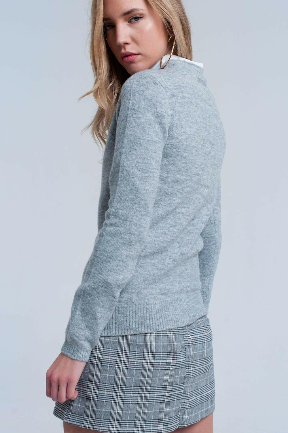 Gray Sweater - GENUINE AUTHENTIC BRAND LLC