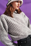 Grey Sweater in Stripe - GENUINE AUTHENTIC BRAND LLC