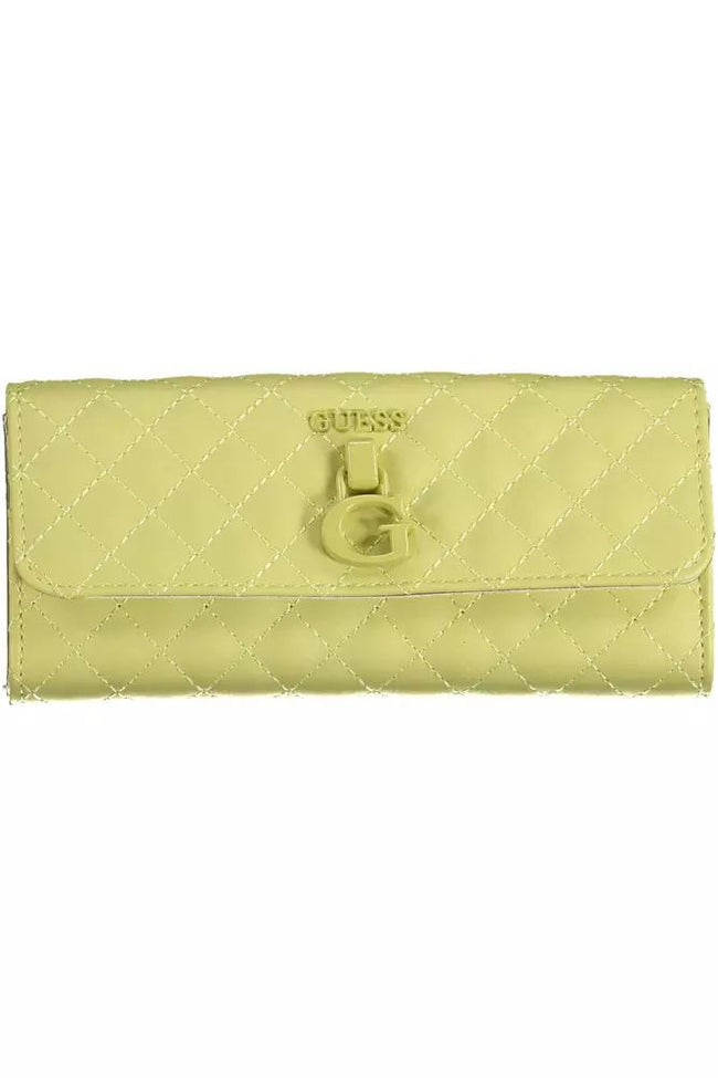 Guess Jeans Chic Sunshine Yellow Tri-Fold Wallet