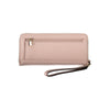 Guess Jeans Chic Pink Four-Compartment Wallet with Zip Closure