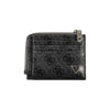 Guess Jeans Sleek Black Leather Wallet with Contrasting Accents
