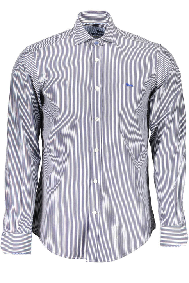 Harmont & Blaine Sleek Blue Organic Cotton Shirt with Logo