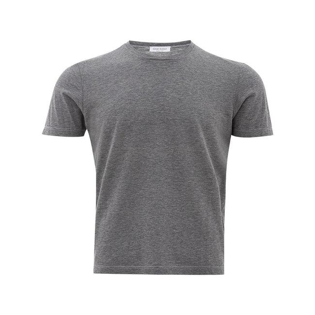 Gran Sasso Elegant Italian Cotton Gray T-Shirt