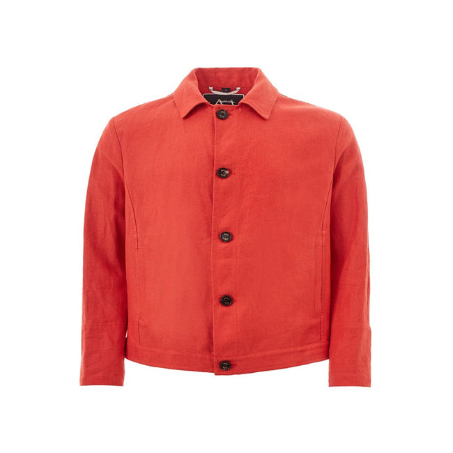 Sealup Chic Orange Polyester Jacket for Men