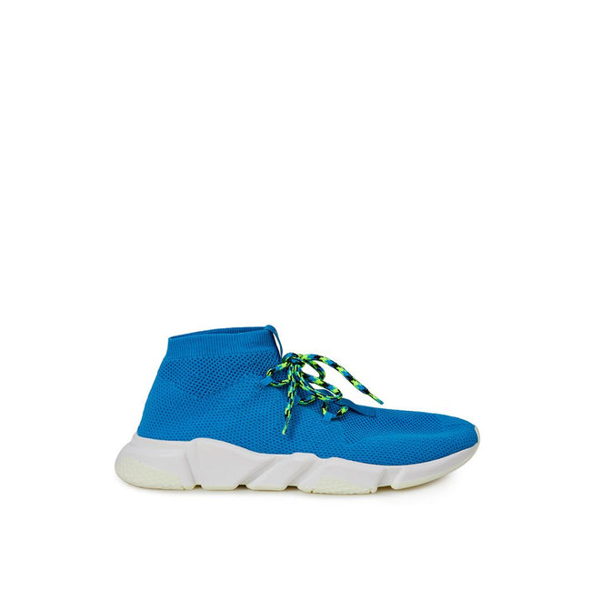 Balenciaga Chic Blue Cotton Sneakers for Trend-Setters