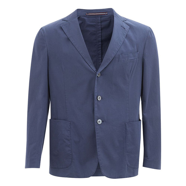Pal Zileri Elegant Blue Cotton Jacket
