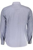 La Martina Elegant Blue Cotton Long Sleeve Shirt