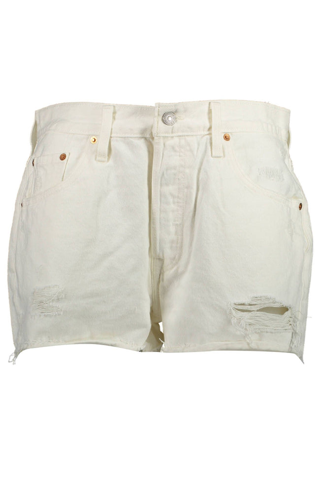 Levi's Chic White Denim Shorts with Classic Appeal