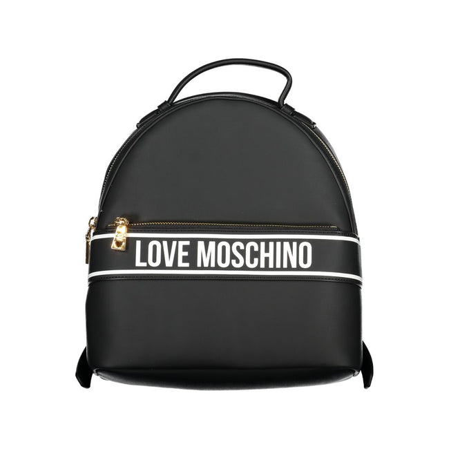Love Moschino Black Polyethylene Backpack.