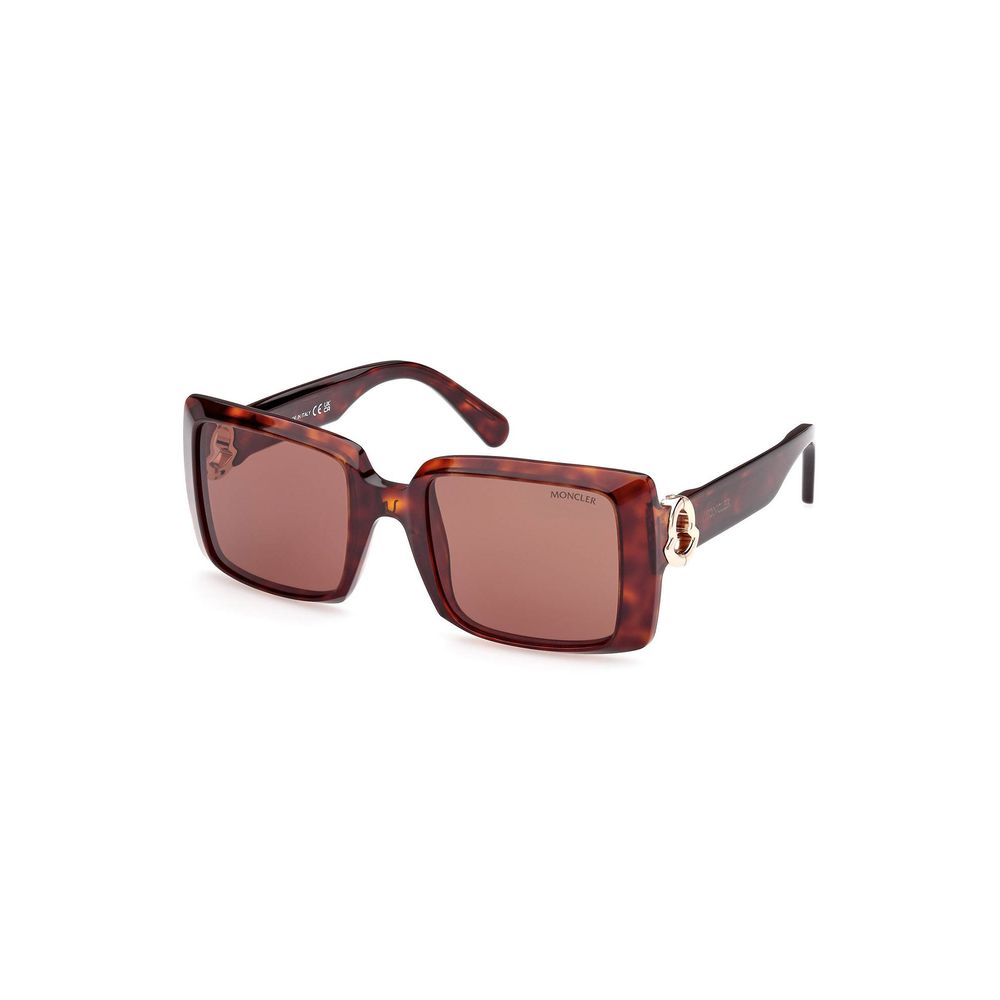 Moncler – Schicke Sonnenbrille mit rechteckigen Gläsern und braunen Gläsern