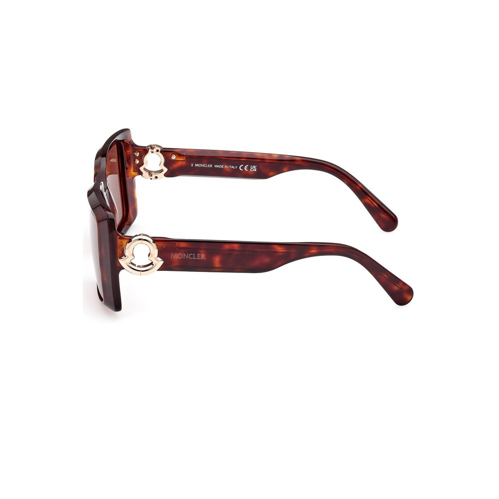 Moncler – Schicke Sonnenbrille mit rechteckigen Gläsern und braunen Gläsern