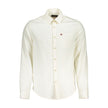Napapijri Elegant White Cotton Long Sleeved Men's Shirt