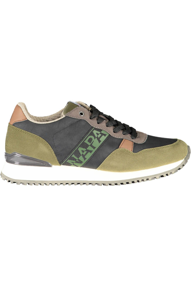 Napapijri Green Contrast Detail Lace-up Sneakers