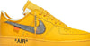Nike Air Force 1 Low OFF-WHITE University Gold Metallic Silver (2021) Sneakers for Men - GENUINE AUTHENTIC BRAND LLC