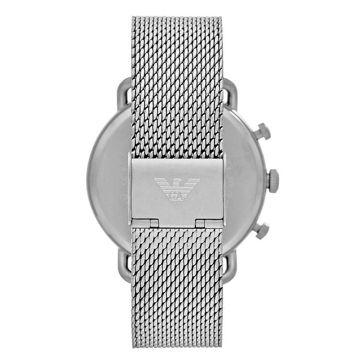 Emporio Armani – Anspruchsvoller Chronograph aus silbernem Stahl