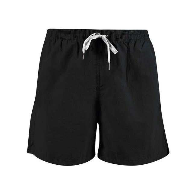 Yes Zee Sleek Black Men's Boxer Swim Shorts